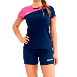 Форма волейб. жен. "MIKASA", арт. MT376-063-2XL, р.2XL, 100% полиэстер, фуксия-т.синий