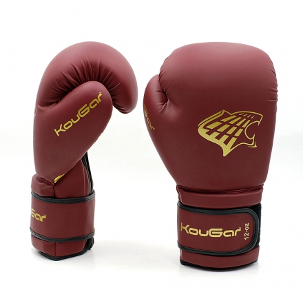 Перчатки боксерские KouGar KO800-8, 8oz, бордовый, фото 1