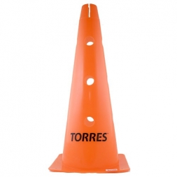 Конус трен. "TORRES" арт.TR1011, пластик, высота 46 см, с отв. для штанги TORRES, оранжевый Конус трен. "TORRES" арт.TR1011, пластик, высота 46 см, с отв. для штанги TORRES, оранжевый