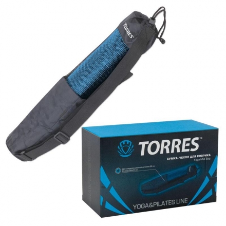 Сумка-чехол для коврика "TORRES", размер 68х22 см, нейлон, регулируемая ручка, черный, фото 1