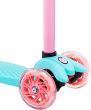 Самокат 3-колесный Snappy 3D, 120/80 мм, мятный/розовый Самокат 3-колесный Snappy 3D, 120/80 мм, мятный/розовый