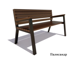 Садово-парковая скамейка «Гамбург», Лиственница 1,2 м, фото 5