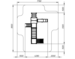 Детская игровая площадка Лукоморье ДИК 2.25.09-01.С H=1200, металлический скат, фото 6