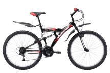 Велосипед Challenger Mission Lux FS 26 черно-красный 18'' Велосипед Challenger Mission Lux FS 26 черно-красный 18''