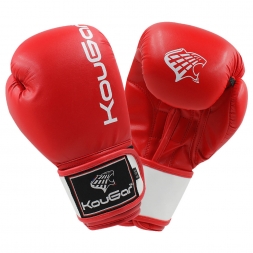 Перчатки боксерские KouGar KO200-4, 4oz, красный, фото 1 Перчатки боксерские KouGar KO200-4, 4oz, красный, фото 1