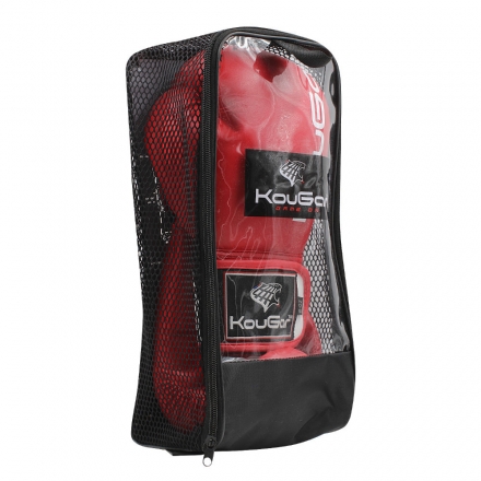 Перчатки боксерские KouGar KO200-6, 6oz, красный, фото 4