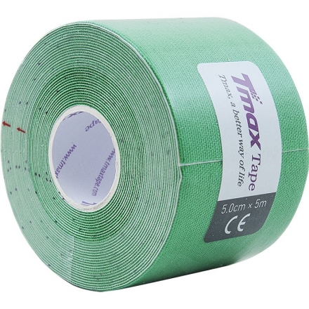 Тейп кинезиологический Tmax Extra Sticky Green (5 см x 5 м), арт 423181, зеленый, фото 1