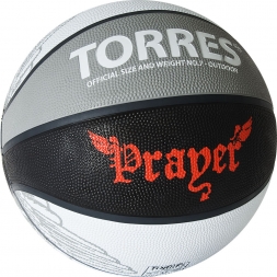Мяч баск. "TORRES Prayer" арт.B02057, р.7, резина, нейлон.корд, бут. кам., серо-черно-красный, фото 2