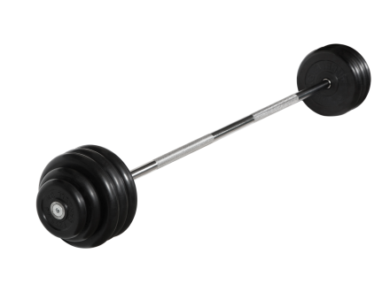 Штанга неразборная "Barbell" с чёрными дисками d 25 мм, 42,5 кг, фото 1