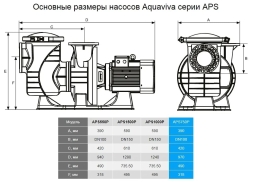 Насос с префильтром AquaViva APS550P, фото 5 Насос с префильтром AquaViva APS550P, фото 5