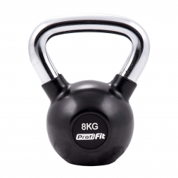 Гиря обрезиненная с хромированной ручкой PROFI-FIT, 8 кг, фото 1 Гиря обрезиненная с хромированной ручкой PROFI-FIT, 8 кг, фото 1