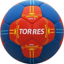Мяч ганд. "TORRES PRO" арт.H30062, р.2, ПУ, 4 подкл. слоя, оранжево-синий Мяч ганд. "TORRES PRO" арт.H30062, р.2, ПУ, 4 подкл. слоя, оранжево-синий