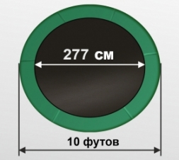 ARLAND Батут премиум 10FT с внутренней страховочной сеткой и лестницей (Dark green), фото 2 ARLAND Батут премиум 10FT с внутренней страховочной сеткой и лестницей (Dark green), фото 2