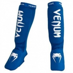 Щитки Venum "Kontact" Shinguards and Instep Blue