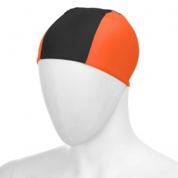 Шапочка для плавания "FASHY Fabric Cap", полиамид/эластан, 3 панели, оранжево-черный Шапочка для плавания "FASHY Fabric Cap", полиамид/эластан, 3 панели, оранжево-черный