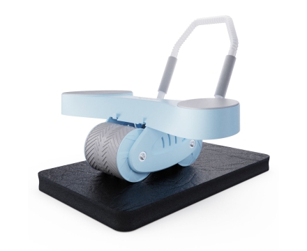 Тренажёр для пресса AB Roller SND голубой с ковриком 45 х 30 x 3.5 cм, фото 4