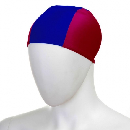 Шапочка для плавания "FASHY Fabric Cap", полиамид/эластан, 3 панели, красно-синий, фото 1