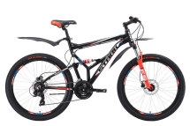 Велосипед Stark'18 Jumper 26.2 FS HD чёрный/красный/синий 18" Велосипед Stark'18 Jumper 26.2 FS HD чёрный/красный/синий 18"