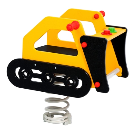 Качалка на пружине Construction machines Бульдозер для детской площадки - Плоское крепление, фото 1