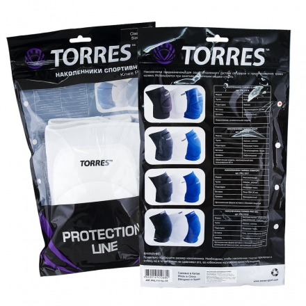 Наколенники спортивные "TORRES Comfort", белый,р.XS, арт.PRL11017XS-01, нейлон, ЭВА, фото 2
