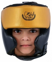 Шлем боксерский ECOS Punch black-gold