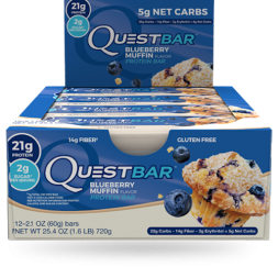 Батончики QuestBar Blueberry Muffin (12 батончиков), фото 1 Батончики QuestBar Blueberry Muffin (12 батончиков), фото 1