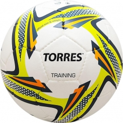Мяч футболоьный "TORRES Training", р.4, 32 панели. PU, бело-зеленый-серый , фото 1 Мяч футболоьный "TORRES Training", р.4, 32 панели. PU, бело-зеленый-серый , фото 1