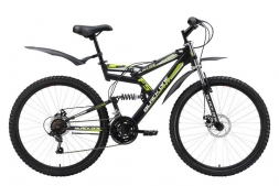Велосипед Black One Hooligan Fs Disc черно-зеленый 17"