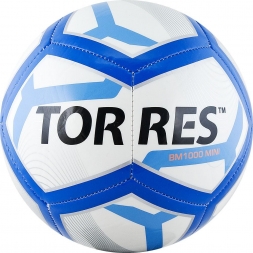 Мяч футбольный сувенирный "TORRES BM1000 Mini", д.16 см, бело-сине-черный, фото 1 Мяч футбольный сувенирный "TORRES BM1000 Mini", д.16 см, бело-сине-черный, фото 1