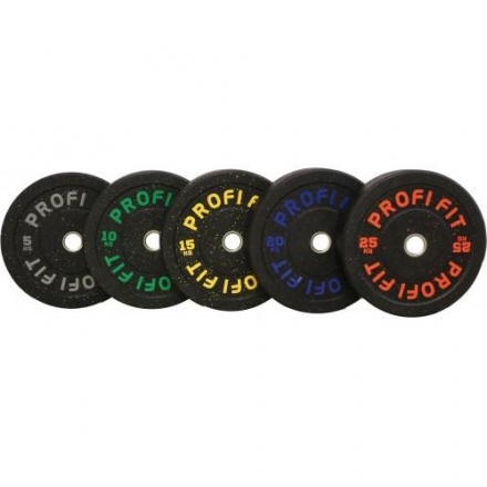 Диск для штанги HI-TEMP с цветными вкраплениями, PROFI-FIT D-51, 20 кг, фото 2