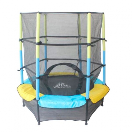 Батут DFC JUMP KIDS 55" желт/син, сетка (137см), фото 1