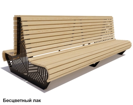 Скамейка уличная Кисловодск, Лиственница 1,5 м, фото 2